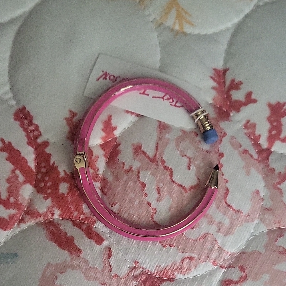 Pink Bracelet with Gold Accents